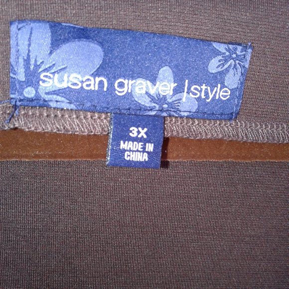 * Susan Graver Brown Mid-length Dress Sz 3X NWOT - Picture 5 of 5